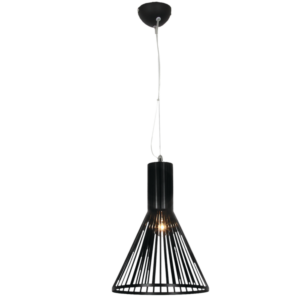 Brightstar PEN498/1 Black Metal Pendant Light - 60W ES