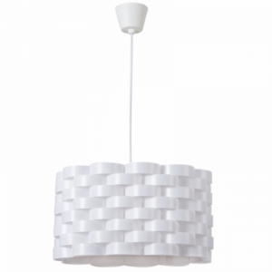 Brightstar PEN518 White Oval Acrylic and PP Pendant Light (400mm x 300mm)