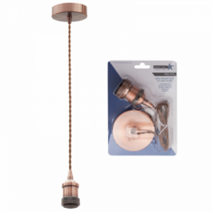 Brightstar PEN541 Red Bronze Cord Pendant with 60W ES Bulb