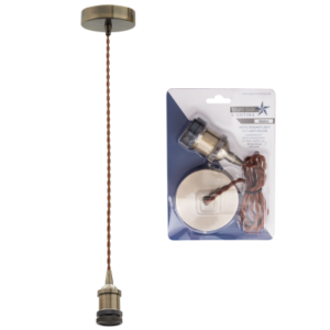 Brightstar PEN542 Antique Bronze Cord Pendant Light