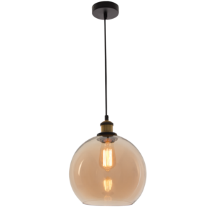 Brightstar PEN695 Elegant Amber Metal Cord Pendant Light