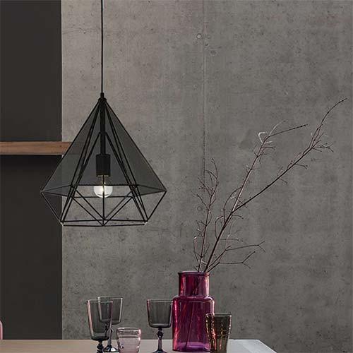 Metal Cord & Mesh Pendant Light
