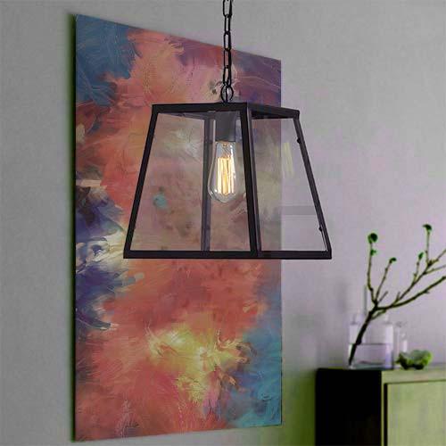 Metal Pendant With Clear Glass
