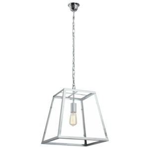 Brightstar PEN741 Polished Chrome and Clear Glass Pendant Light - 350mm Wide, Modern Design