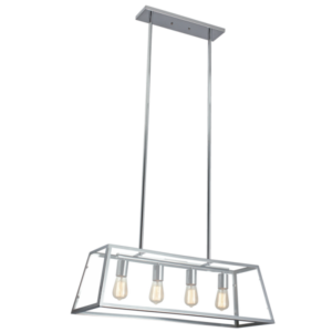Brightstar PEN742/4 Polished Chrome and Clear Glass 4-Light Pendant