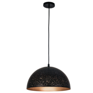 Brightstar PEN745 Black Elegant Metal Cord Pendant Light - 300mm Wide
