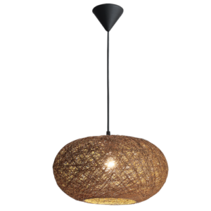 Brightstar PEN769 Brown Twine Cord Pendant Light - 400mm Wide