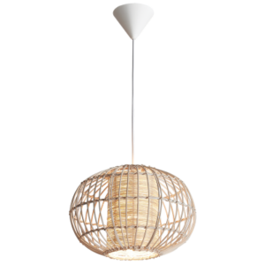 Brightstar PEN773 Natural Twine Pendant Light - 320mm Wide, Rustic Style