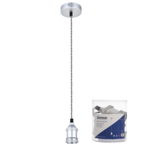 Brightstar PEN781 Aluminium Colour Pendant with Grey Twist Cord