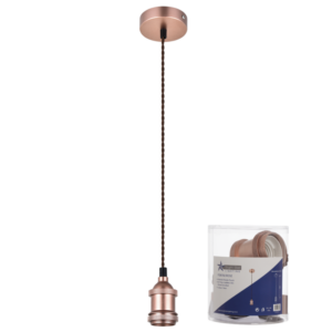 Brightstar PEN782 Rose Gold Metal Cord Pendant Light - Elegant Design