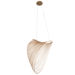 Brightstar PEN836 Natural LED Pendant Light with Wood and Acrylic Accents