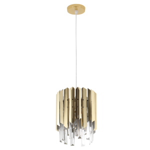 Brightstar PEN842 Gold Stainless Steel and Crystal Pendant