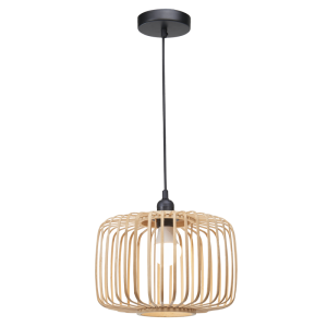 Brightstar PEN862 Bamboo Metal Cord Pendant Light - Natural Finish
