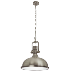 Brightstar PEN902 Satin Chrome Modern Pendant Light - 390mm Wide