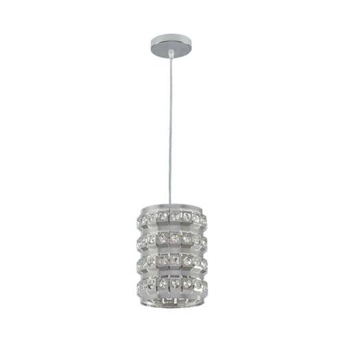 Cylindrical Pendant With Acrylic Crystals
