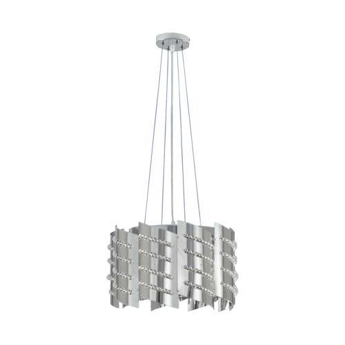 4 Light Stainless Steel Pendant With Acrylic Crystals