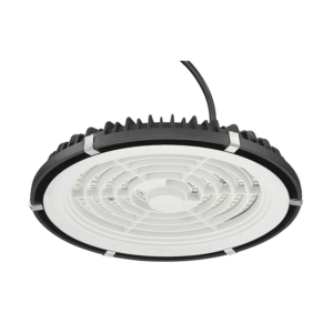 Brightstar PEN924/150W Black LED UFO High-Bay Pendant, Aluminium & Tempered Glass, IP65