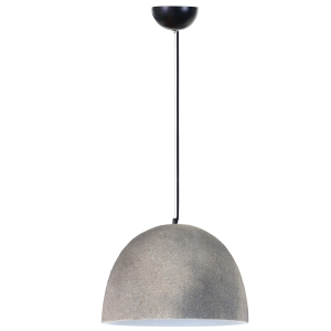 Brightstar PEN929 Grey Metal Cord Pendant Light with Ceramic Shade