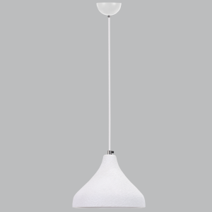 Brightstar PEN931 White Metal Pendant Light with Ceramic Shade