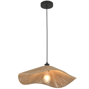Brightstar PEN949 Modern Metal and Nylon Rope Pendant Light