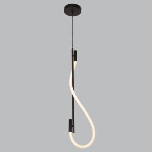 Brightstar PEN951 Flexible LED Pendant Light with Woven Tubing - Black