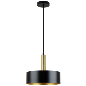 Brightstar PEN966 Black and Gold Contemporary Metal Pendant Light