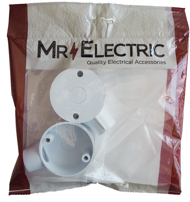 Ogatin 20mm 1-Way PVC Conduit Box Pre-Pack (3 Count)