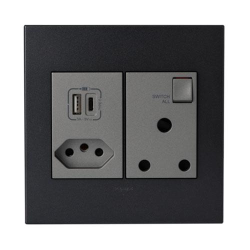Legrand Arteor Usb Type-A & Type-C Combo Socket - Graphite