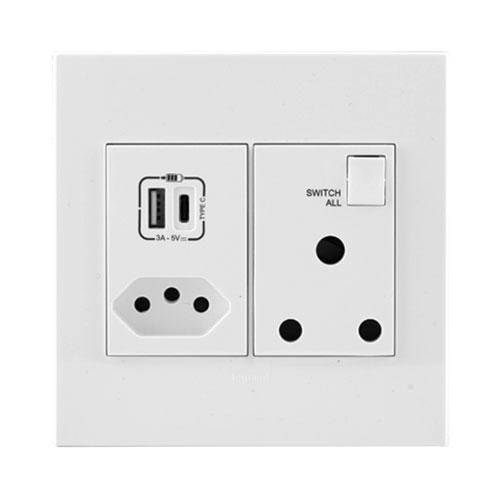 Legrand Arteor Usb Type-A & Type-C Combo Socket - White