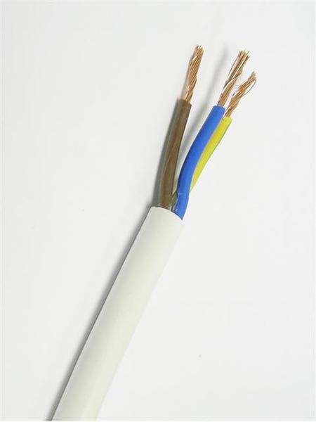 25M Cut Length White 1.5MM x 3 Core PVC Cabtyre Cable