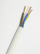 50M Cut Length of 2.5MM x 3 Core White PVC Cabtyre Cable