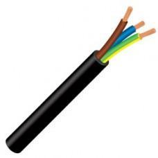 High Conductivity 2.5MM x 3 Core Black PVC Cabtyre Cut Length (50M)