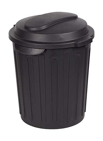 Refuse Bin Round 60L Black Pride