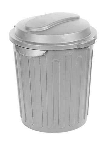 Refuse Bin Round 60L Silver Pride