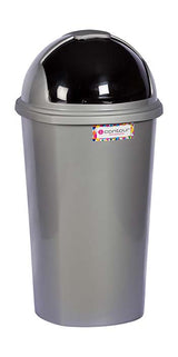 Refuse Bin Round Flip Lid 25L Silver