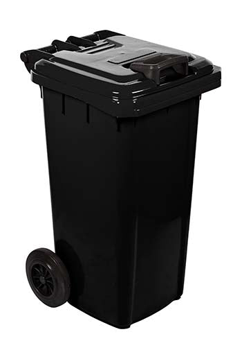 Refuse Bin Wheelie  80L Black Lid Pride