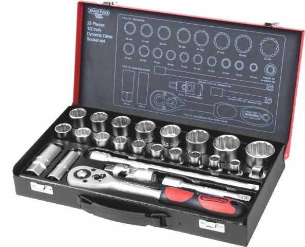 Socket Matpro Set 1/2" Dr 25Pc