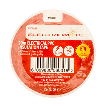 Tape Insulation White 20M Electricmate