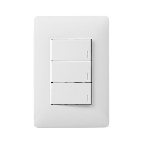 Legrand Ysalis 3 Lever Switch 1 X 2 Way - White