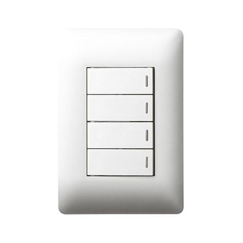 Legrand Ysalis 4 Lever Switch 1 X 2 Way - White