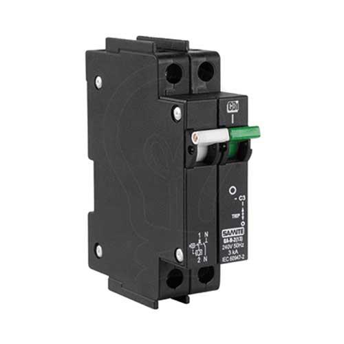 Cbi Mini Rail Circuit Breaker 1 Pole + N 3Ka - Qa-N-2(13)