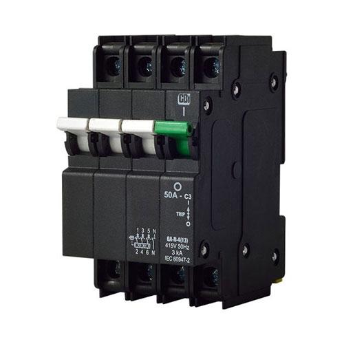 Cbi Mini Rail Circuit Breaker 3 Pole + N 3Ka - Qa-N-4(13)