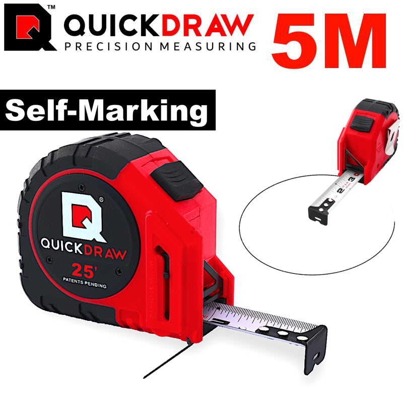 Quickdraw 5M Tape Measure Self Marking
