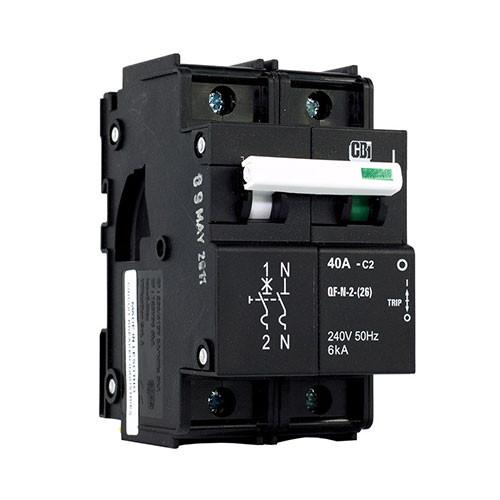 Cbi Dual Mount Circuit Breaker C2 1 Pole + N 6Ka - Qf-N-2(26)