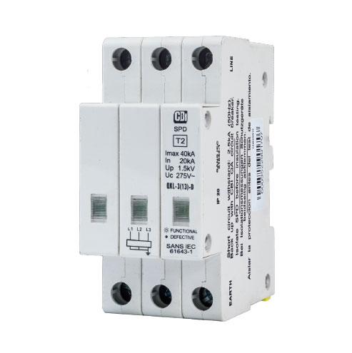 Cbi Din Rail Surge Protector Qfl-3(13)D 3P 275V With Indication - 40Ka