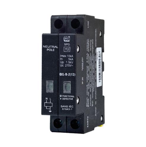 Cbi Mini Rail Surge Protector Qfln-2(13) 1P+N 275V With Indication - 40Ka