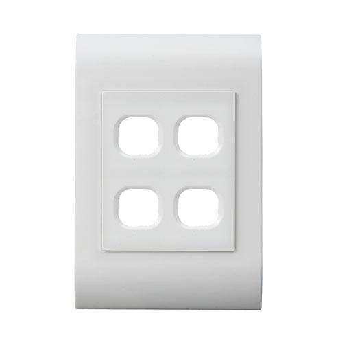 Lesco Pipelli 4 Lever Cover Plate - Rectangle