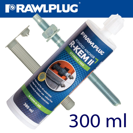 Polyester Styrene Free Resin 300Ml Chem Anchor W X4 Studs & X4 Sleeves
