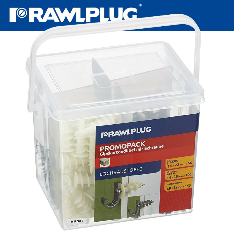 Nylon & Metal Mix For Drywll With Screws Tub 400Pcs