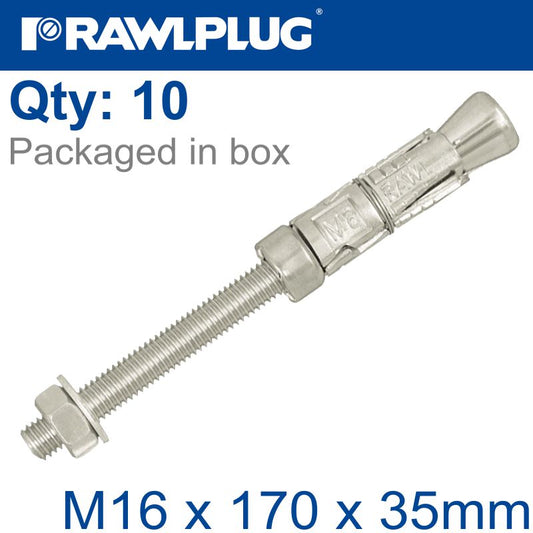 Projecting Bolt M16X170X35Mm X10 -Box